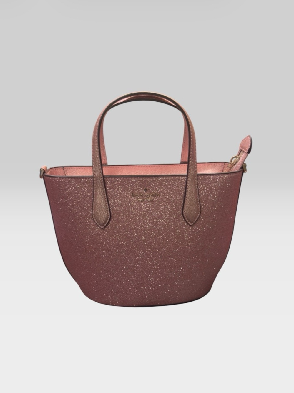 Kate Spade Pink Glitter Mini Tote Crossbody Bag NWOT